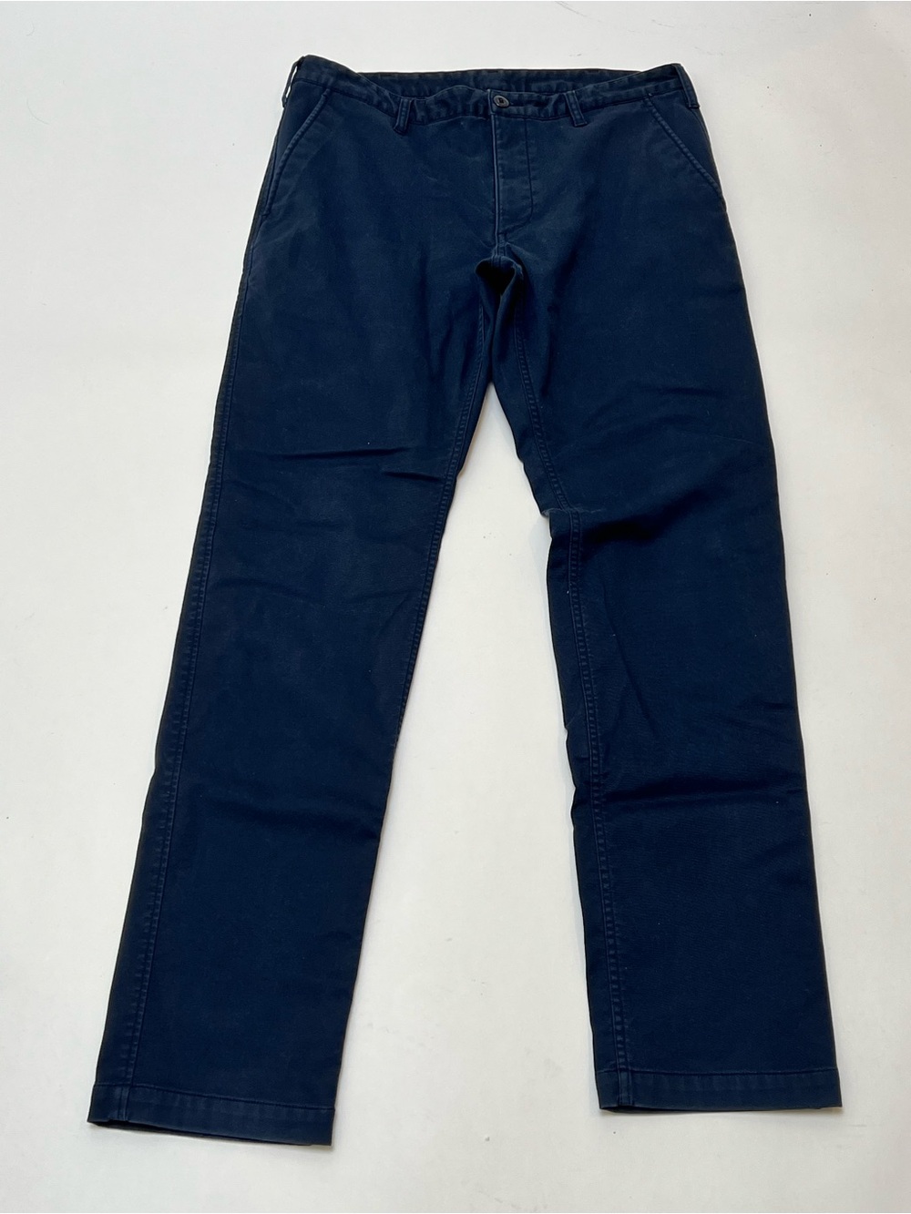 Uniqlo Navy Chino Pants 34x34 Stretch Flat Front
